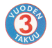Takuu 3 vuotta